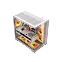 Computer Case - darkFlash C280 Midi Tower, 7 Fans, Tempered Glass, White
