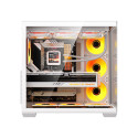 Computer Case - darkFlash C280 Midi Tower, 7 Fans, Tempered Glass, White