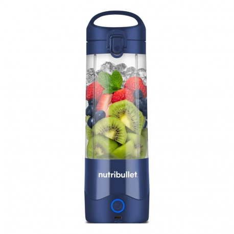Blender - NutriBullet Portable Sport 0.475L Battery Stainless Steel Blue