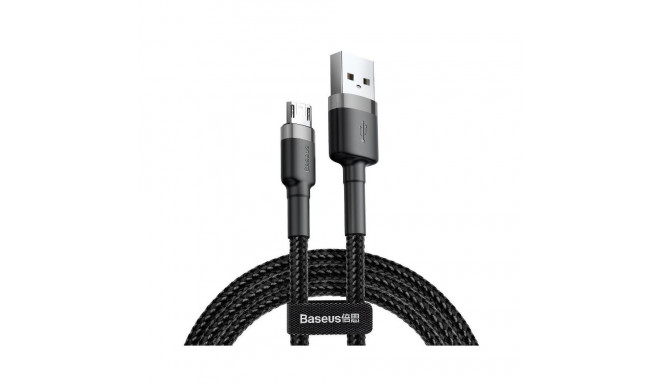Microusb Cable - Baseus 2.4a 1m Micro USB Grey/black