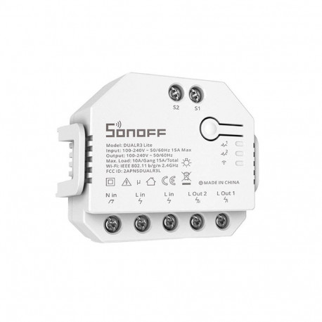 Smart Switch - SONOFF 2-Channel Wi-Fi Switch 100-240V AC Voice Control