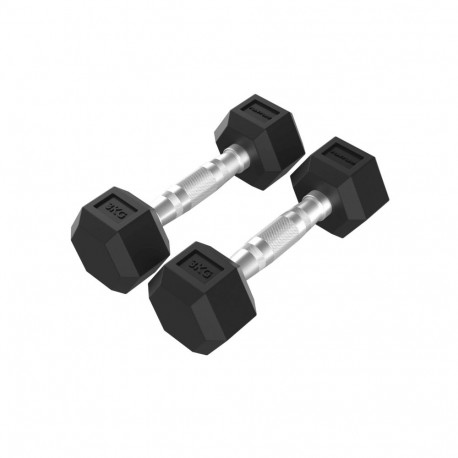 Hantlid TUNTURI Platinum Hex Rubber Dumbbell, 2x 3kg