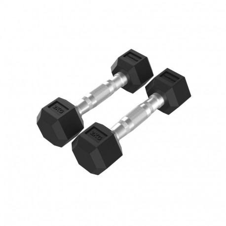 Hantlid TUNTURI Platinum Hex Rubber Dumbbell, 2x 2kg