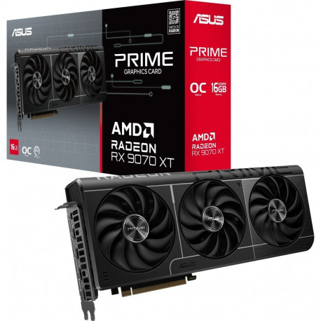 ASUS Radeon RX 9070 XT PRIME GAMING OC, graphics card gray, RDNA4, GDDR6, 3x DisplayPort, 1x HDMI 2.