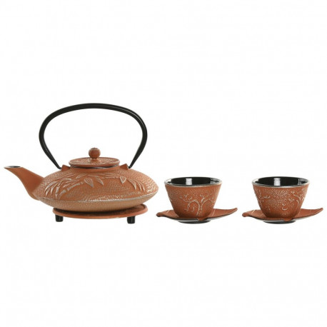 Teekann Home ESPRIT Oranž Roostevaba teras Raud 800 ml