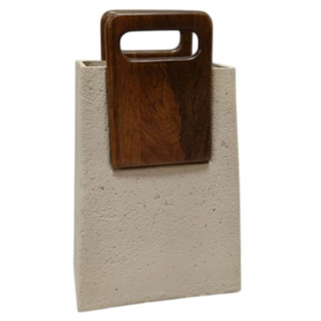 Vase Home ESPRIT Brown Beige Mango wood Papier-mâché