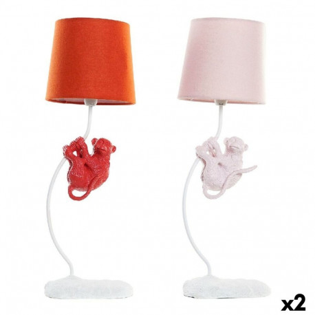 Desk lamp DKD Home Decor Polyester Resin 25W 220 V Monkey (2 pcs) (19 x 17 x 53 cm)
