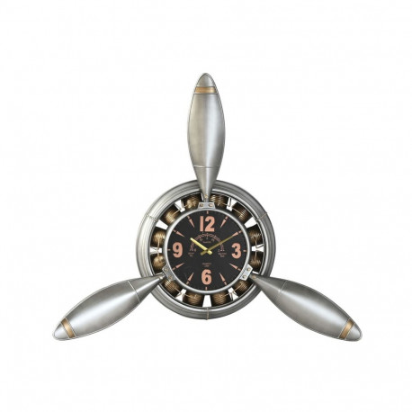 Wall Clock Home ESPRIT Golden Silver PVC Metal Helices Vintage 133 x 24 x 120 cm