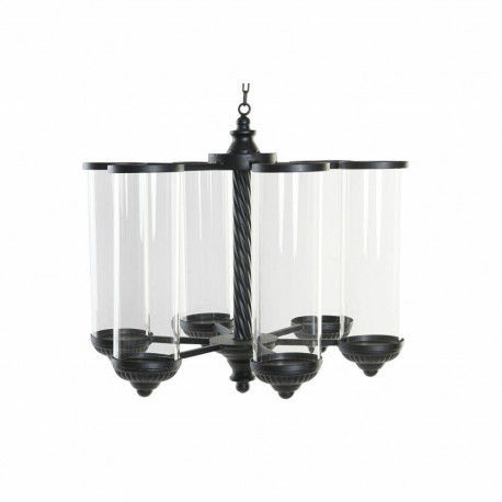 Candleholder DKD Home Decor Black Metal Crystal 53 x 53 x 52 cm