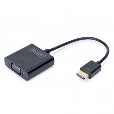Adapter audio-video HDMI Type A VGA, FHD, with 3.5mm audio MiniJack
