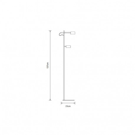 FLOOR LED LIGHT LUCA 2X4W BLACK
