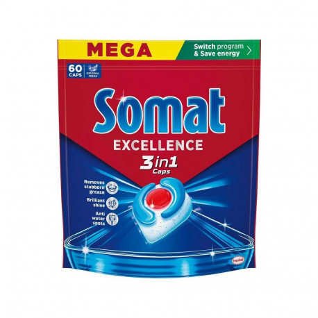 DISHWASHER CAPSULES SOMAT 3IN1 60 PCS