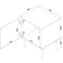 Cama öökapid ISLA 2tk 44,5x40x59, mattmust