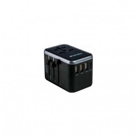Verbatim universaalne reisiadapter UTA-04 3xUSB-A, 2xUSB-C, jaepakend