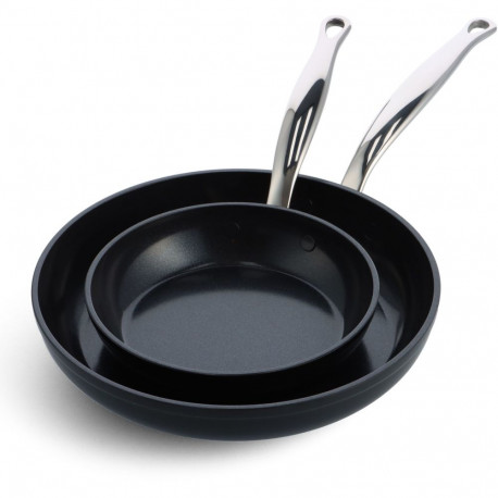 GreenPan Barcelona Pro 2 pcs Frypan Set 20+28cm Black
