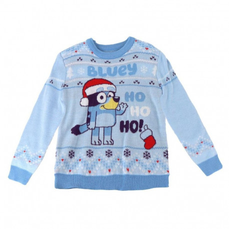 Unisex Jumper Bluey Christmas Light Blue - 6 Years
