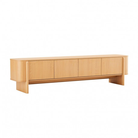 TV unit MORBEN 202.5x42xH50cm, melamine with oak decor