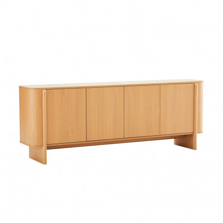 Sideboard MORBEN 202,5x42xH75cm, melamine with oak decor