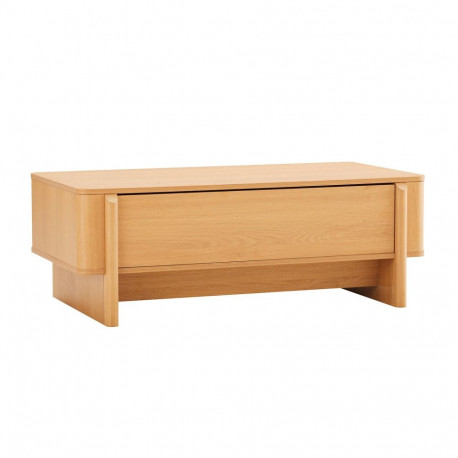 Coffee table MORBEN 110x60xH40cm, melamine with oak decor