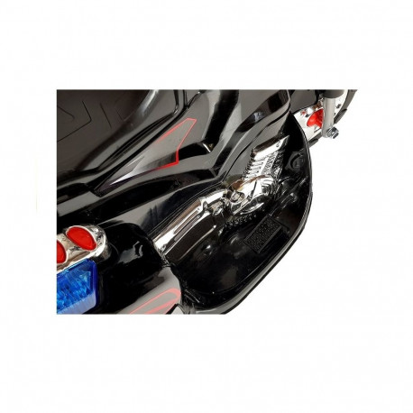 Laste akumulaatormootorratas HC8051 sportratas LED-tuled helid, must