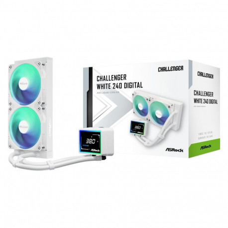 CPU Cooler - ASRock Challenger White 240 Digital Cooling (240mm, 2x120mm fans, RGB)