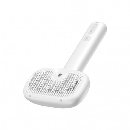 Pet Grooming Tool - Rojeco Hair Grooming Brush with Steam Function, Cordless, Water-Resistant, White