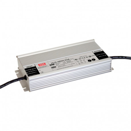 MEAN WELL HLG-480H-48 Toiteallikas: lülitus; LED; 480 W; 48 V DC; 10 A; 90–305 V AC; IP67