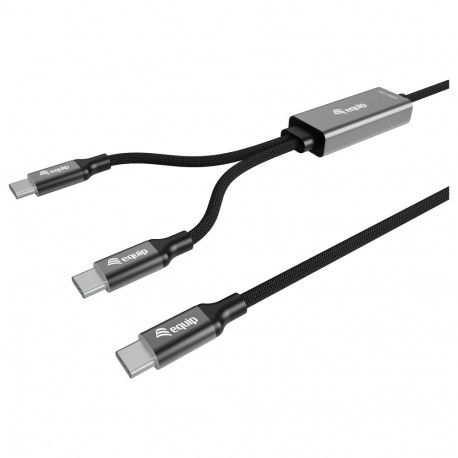 Equip Y-kaabel USB-C 4.0 - USB-C PD140W 1.50m, must