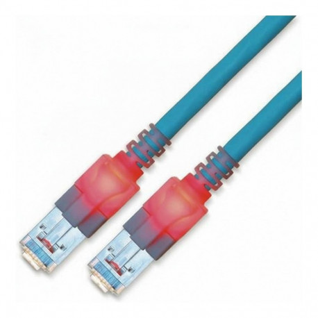 "EasyLan DualBoot LED Patchkabel RJ45 S/FTP Cat.6 (Class E), mit saCon Stecker, LSOH, blau, 2 m"