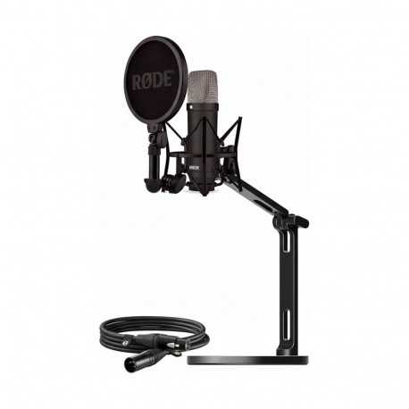 "Rode Microphones NT1 Signature +XLR-Kabel+Desktop Studio Arm (schwarz, Bundle)"