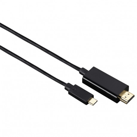 Kaabel USB-C - HDMI Hama 1.8m must topeltvarjestus HDMI UltraHD 4K 3840x2160pix monitorile või proje