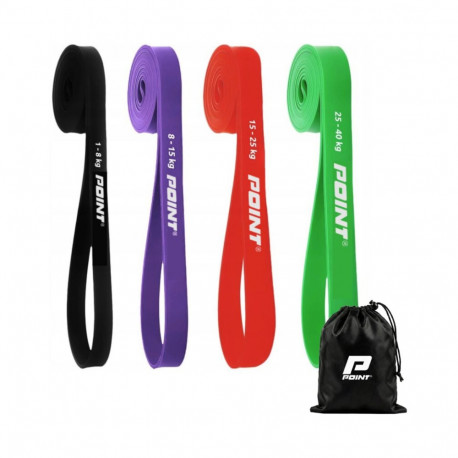 Point vastupanukummid Power Band 4tk pikad + kott