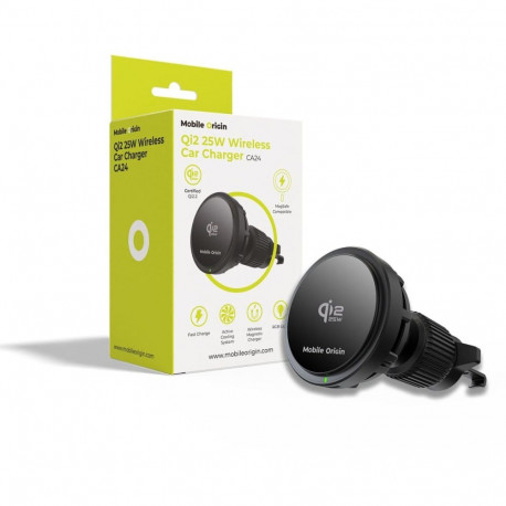 Juhtmevaba laadimisega autohoidik ventilatsiooniavasse Qi2 25W, MagSafe ühilduv, CA24, Mobile Origin