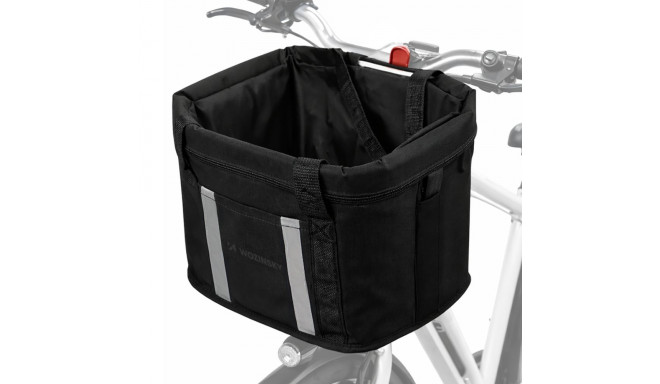 Wozinsky fabric bicycle basket large - black