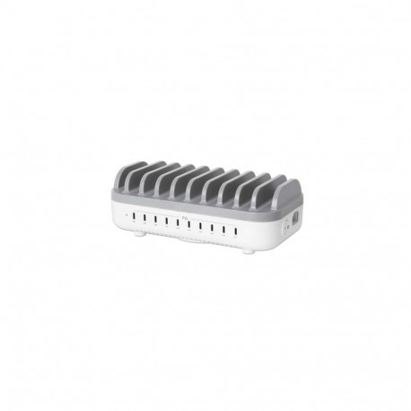 Manhattan 10-port USB-C Charging Station, USB-C Output: 10x 20W, Max 200W, Mains AC power (inc US/EU