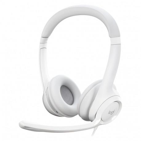 Logitech peakomplekt H390 juhtmega kõrvapealne USB-A, valkjas