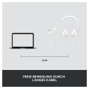 Logitech peakomplekt H390 juhtmega kõrvapealne USB-A, valkjas