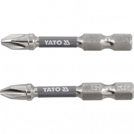 SCREWDRIVER BITS 1/4 50MM PH2 2 PCS Ni YT-78021 YATO