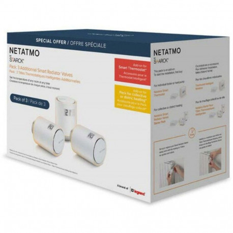 Smart Thermostat - Netatmo NBU-NAV 3-Valve Kit (Netatmo, 3 smart valves, 2-year battery life)