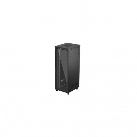 RACK CABINET 19" FREE-STANDING 47U/800X1000 (FLAT PACK) WITH GLASS DOOR LCD BLACK LANBERG V2