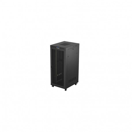 Lanberg 19-tolline põrandapealne rack-kapp V2 37U/800x1000, lamedas pakendis, võrkukse ja LCD-ekraan