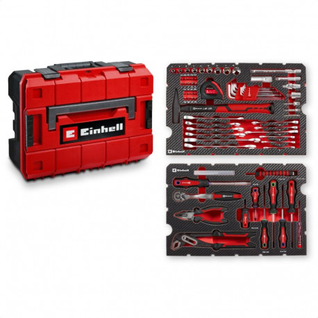 E-Case Werkzeugkoffer Universal, 80-teilig (schwarz/rot)