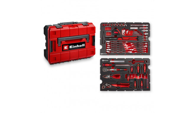 E-Case Werkzeugkoffer Universal, 80-teilig (schwarz/rot)