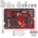 Einhell-KWB E-Case universal tool case, 80 pieces (black/red)