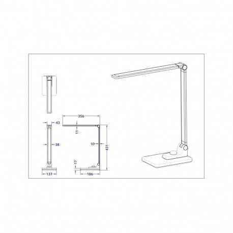 TABLE LAMP MULTI LED BL1268-C METALLIC G