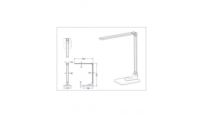 laualamp multi LED BL1268-C metallik G