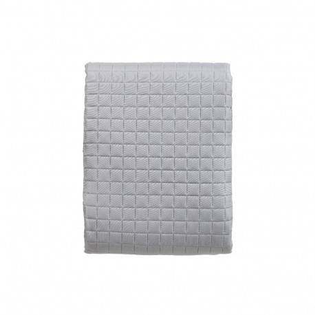 BEDSPREAD MICRO 160X220 CM SQUARES GREY