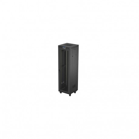 RACK CABINET 19" FREE-STANDING 42U/600X600 (FLAT PACK) WITH MESH DOOR LCD BLACK LANBERG V2