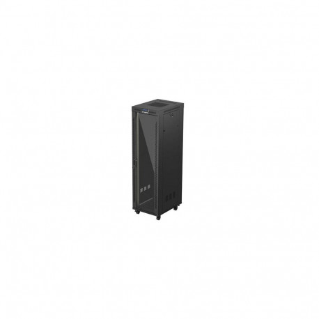 RACK CABINET 19" FREE-STANDING 42U/600X800 (FLAT PACK) WITH GLASS DOOR LCD BLACK LANBERG V2