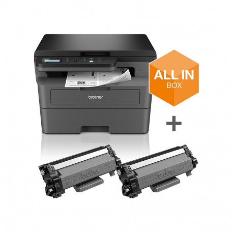 Brother mustvalge multifunktsionaalne laserprinter DCP-L2627DWXL, 3in1, A4, WLAN, dupleks